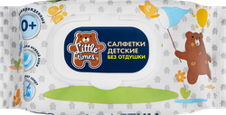 Салфетки влажные детские LITTLE TIMES без отдушки, 64шт, вид
