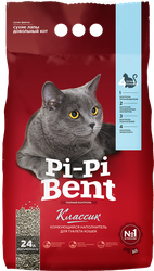 Наполнитель бентонитовый для кошачьего туалета PI-PI-BENT Классик комкующийся, 10кг, вид