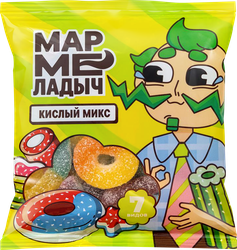 Мармелад жевательный МАРМЕЛАДЫЧ Кислый микс, 70г, детальное фото