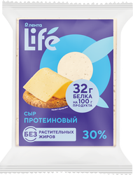 Сыр ЛЕНТА LIFE протеиновый 30% кусок без змж, детальное фото