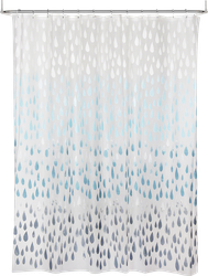 Штора для ванной SWENSA Rain 180х180см, без колец, белый/синий, Арт. SWC-50-34, фотография
