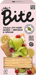 Хлебцы рисовые безглютеновые TAKE A BITE с морковью и томатом, 150г, вид