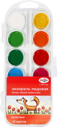 Акварель медовая ГАММА Мультики 12 цветов, без кисти Арт. 211046_12, вид