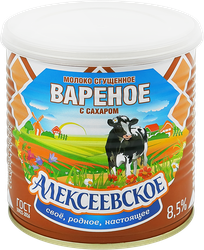Молоко сгущенное АЛЕКСЕЕВСКОЕ Вареное 8,5%, без змж ГОСТ, 360г, фотография