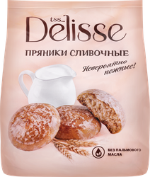 Пряники сырцовые DELISSE Сливочные, 350г, крупный план