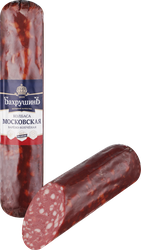 Колбаса варено-копченая БАХРУШИНЪ Московская, весовая, фотография