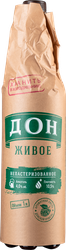 Пиво светлое ДОН Живое непастеризованное 4%, 1л, вид