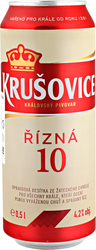 Пиво светлое KRUSOVICE Original 10 фильтрованное пастеризованное 4,2%, 0.5л, детальное фото