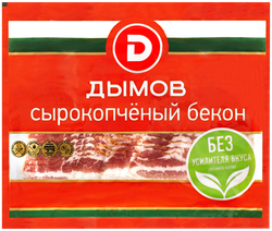 Бекон сырокопченый ДЫМОВ, нарезка, 500г, картинка
