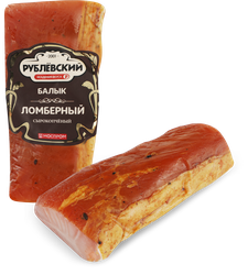Балык сырокопченый РУБЛЁВСКИЙ Ломберный, 200г, вид