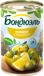 Оливки с лимоном БОНДЮЭЛЬ, 300г, фотография