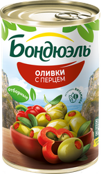 Оливки со сладким перцем БОНДЮЭЛЬ, 300г, фото