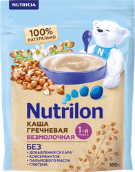 Изображение товара Каша гречневая NUTRILON безмолочная, с 4 месяцев, 180г