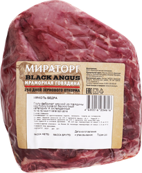 Изображение товара Говядина МИРАТОРГ Блэк Ангус, мякоть бедра, бескостная, 800г