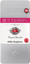Шоколад BUCHERON Молочный с малиной, 100г, картинка