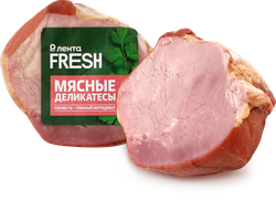 Шейка копчено-вареная из свинины ЛЕНТА FRESH Подмосковная, весовая, фотография