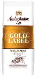 Кофе зерновой AMBASSADOR Gold Label натуральный среднеобжаренный, 200г, фотография