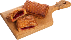 Слойка ЛЕНТА FRESH с малиной, 100г, детальное фото