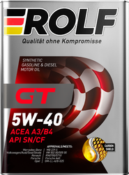 Масло моторное ROLF GT SAE 5W-40 API SN/CF, синтетическое, 1л, картинка
