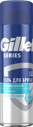 Гель для бритья GILLETTE для чувствительной кожи, с эффектом охлаждения, 200мл, крупный план