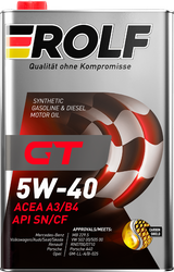 Масло моторное ROLF GT SAE 5W-40 API SN/CF, синтетическое, 4л, детальное фото