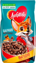 Готовый завтрак ЛЮБЯТОВО Шарики шоколадные, 500г, фотография