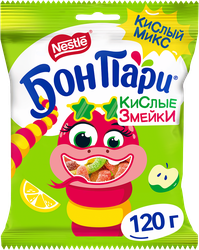 Мармелад жевательный БОН ПАРИ Кислые змейки, 120г, картинка