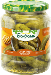 Огурчики маринованные БОНДЮЭЛЬ По-дижонски, с медом и семенами горчицы, 720мл, вид