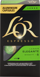 Кофе молотый в капсулах L'OR Espresso Lungo Elegante натуральный жареный, 10кап, вид
