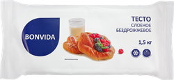 Тесто бездрожжевое BONVIDA слоеное, 1500г, картинка