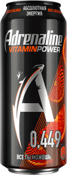 Напиток энергетический ADRENALINE Juicy Апельсиновая энергия газированный, 0.449л, крупный план