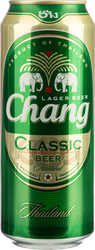 Пиво светлое CHANG фильтрованное пастеризованное, 5%, ж/б, 0.5л, фотография