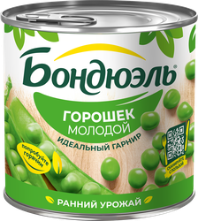 Горошек зеленый БОНДЮЭЛЬ молодой, 425мл, вид