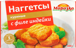 Наггетсы куриные МОРОЗКО с филе индейки, 300г, фото