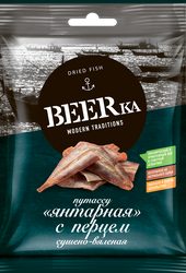 Рыбка сушеная BEERKA Янтарная с перцем, филе, 40г, вид