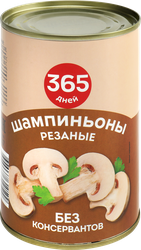 Изображение товара Шампиньоны консервированные 365 ДНЕЙ резаные, 425мл