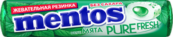 Жевательная резинка MENTOS Pure Fresh вкус Мята, 15,5г, детальное фото