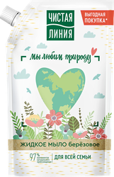 Жидкое мыло ЧИСТАЯ ЛИНИЯ Для всей семьи Березовое, 500мл, фотография