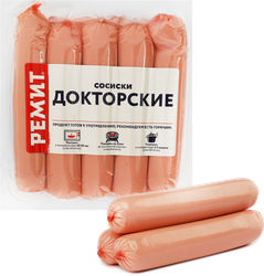 Сосиски РЕМИТ Докторские, 480г, вид