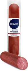 Колбаса варено-копченая BONVIDA Сервелат Зернистый, весовая, картинка