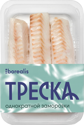 Треска замороженная BOREALIS филе без кожи и костей (спинка), 400г, изображение