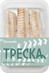 Треска замороженная BOREALIS филе без кожи и костей (спинка), 400г, фото