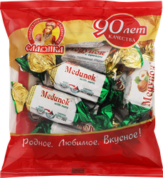 Конфеты СЛАВЯНКА Медунок с орехом, 202г, фото