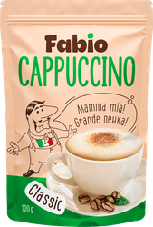 Напиток кофейный растворимый FABIO Cappuccino Сlassic, 100г, изображение