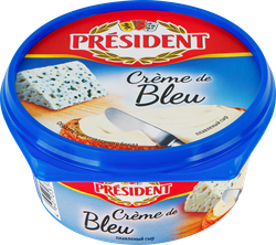 Изображение товара Сыр плавленый PRESIDENT Creme de bleu 50%, без змж, 125г