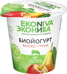 Биойогурт ЭКОНИВА Яблоко, груша 2,8%, без змж, 125г, вид