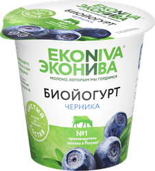 Биойогурт ЭКОНИВА Черника 2,8%, без змж, 125г, детальное фото