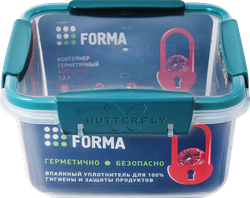 Контейнер ПОЛИМЕРБЫТ Butterfly bright 1.2л, герметичный Арт. 4378406, крупный план