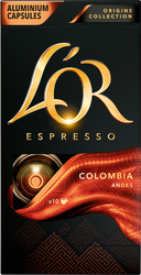 Кофе молотый в капсулах L'OR Espresso Colombia Andes натуральный жареный, 10кап, фото