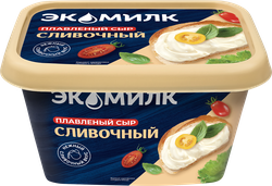 Сыр плавленый ЭКОМИЛК Сливочный 55%, без змж, 350г, картинка
